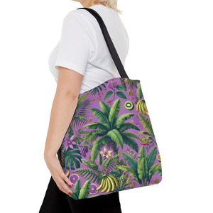 More Tropical Fruit/Deep Lilac Tote Bag - 3 Sizes