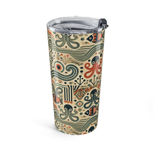 20oz Tumbler – Retro Octopus Insulated Travel Cup