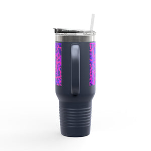 Insulated Travel Mug, 40oz / Coral Threads, Heatwave - Perfect for Outdoor Adventures