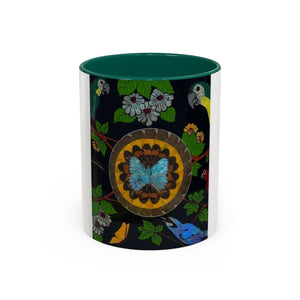 Colorful Mugs (11oz, 15oz), Butterflies & Parrots #1