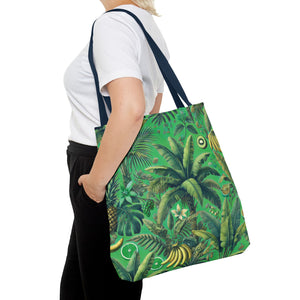 Tropical Palms & Bananas Tote Bag, Green - 3 Sizes