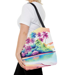 Watercolor Beach Tote Bag - 3 Sizes
