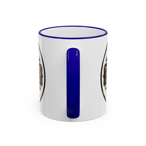 Accent Rim & Handle Coffee Mug — Tropics Lifestyle Coffee Pearl/Palm Logo