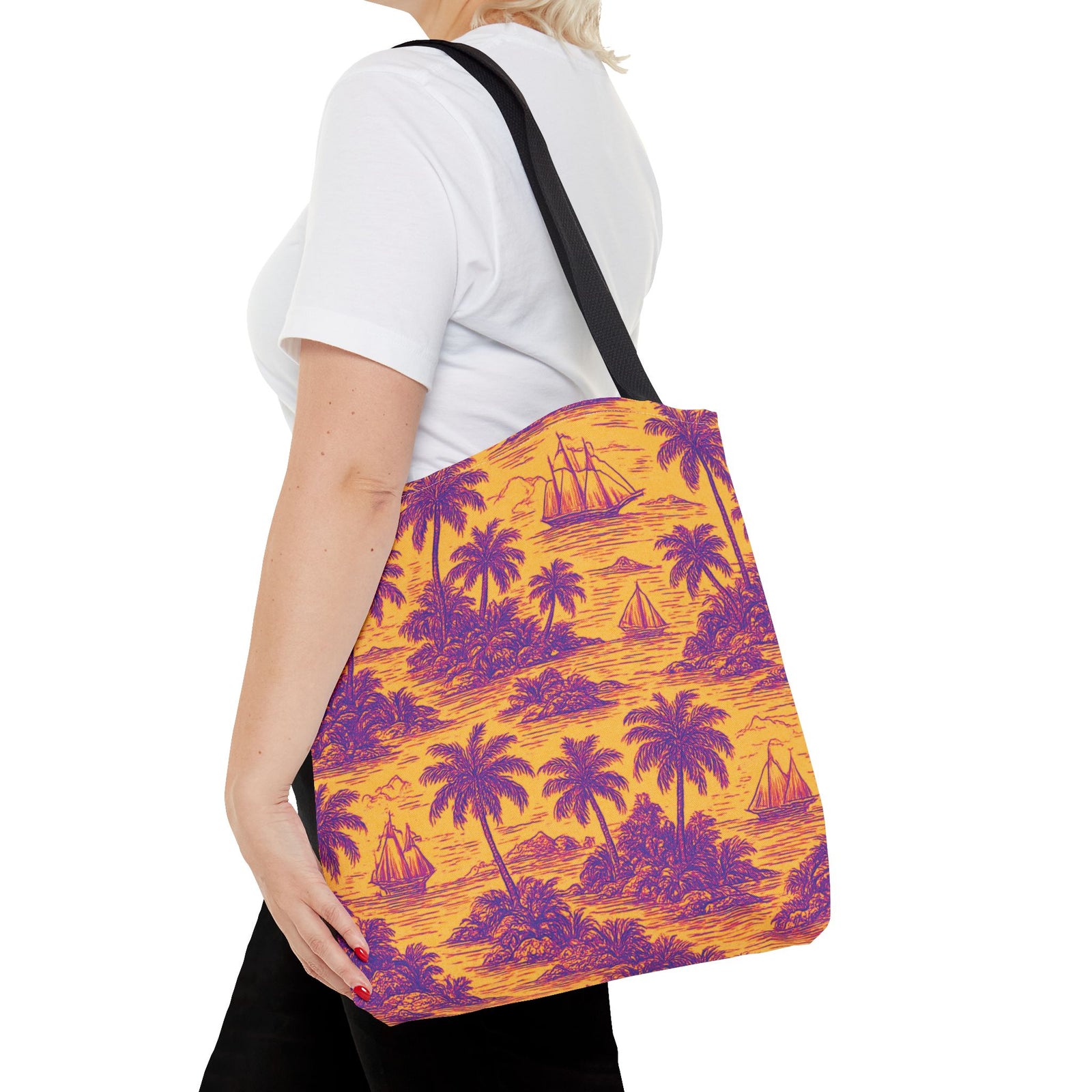 Faraway Toile/Pop Tote Bag - 3 Sizes