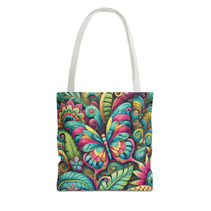 Rainforest Butterfly Pop Tote Bag - 3 Sizes