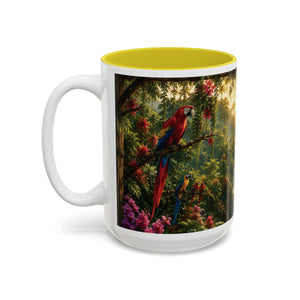 Tropical Waterfall Mug – Lush Jungle Scenic Accent Coffee Cup (11oz/15oz)