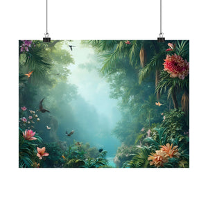 Tropical Rainforest Poster, Matte ~ Another Day in Paradise