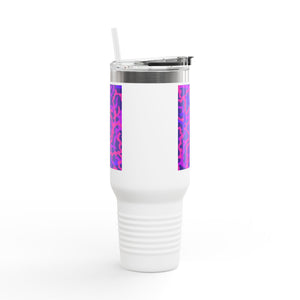 Insulated Travel Mug, 40oz / Coral Threads, Heatwave - Perfect for Outdoor Adventures