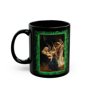 Black Coffee Mug, Religious - Song of the Angels, Tropical Glow