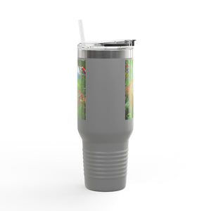 Jaguars and Parrots Insulated Travel Mug - 40oz - Perfect for Outdoor Adventures