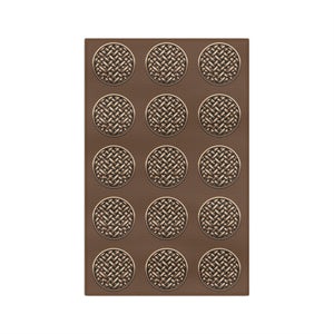 Tropical Microfiber Coffee/Tea Towel — Brown Wicker Buttons