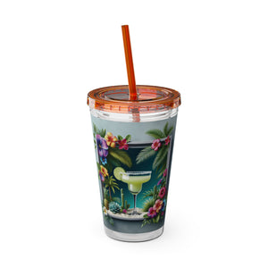 Tropical Tumbler with Straw | 16 oz: Tropical Margarita