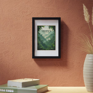 Tropics Lifestyle Coffee Framed Art Print — Rainforst Misty, Valley Poster (Our Brand)