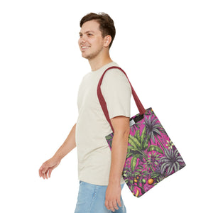 Tropical Fruit/Hot Pink Tote Bag - 3 Sizes