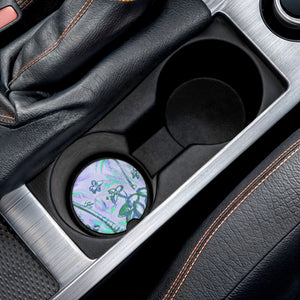 Soapstone Car Coaster - Tropical Doodles, Lilac