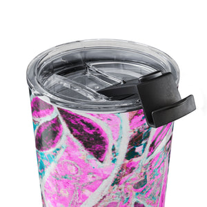 20oz Tumbler — Pink Leaf Amazon Whimsy Insulated Travel Cup