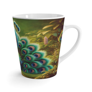 Latte White Mug - Baby Peacock