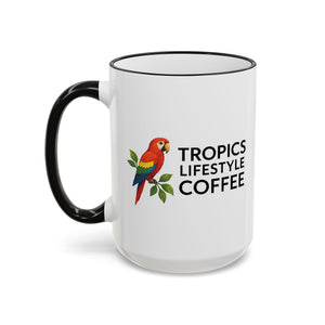 Tropics Lifestyle Coffee Accent Rim Mug (11oz & 15oz)