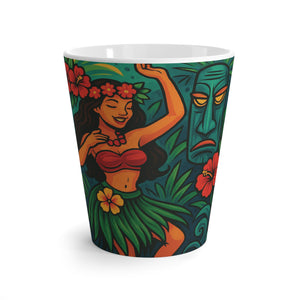 Latte White Mug - Perfect for Coffee Enthusiast / Tiki Tiki