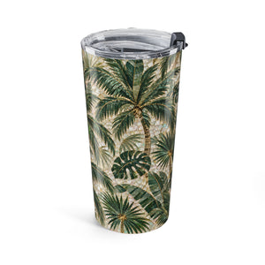 Tropical 20oz Tumbler – Insulated Travel Cup, Palms Mosaic