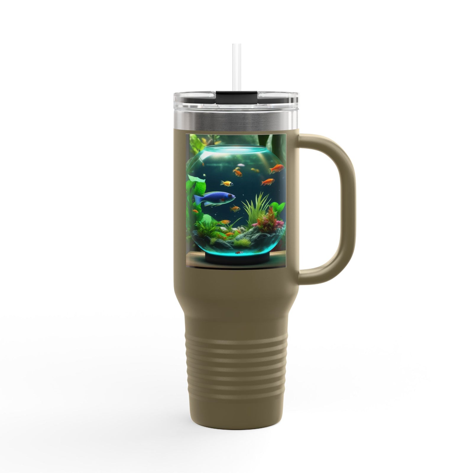 Insulated Travel Mug, 40oz / Tropical Fish Bowl #1 - Perfect for Outdoor Adventures