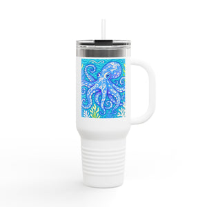 Kraken Joe/Blue Insulated Travel Mug - 40oz - Perfect for Outdoor Adventures