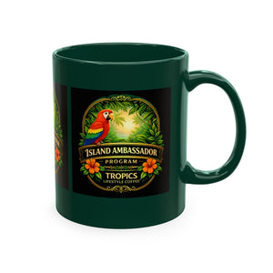 Tropical Parrot Coffee Mug — "Island Ambassador" Ceramic Cup