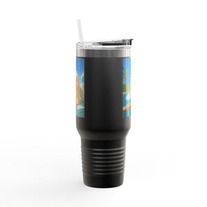 Puppy Ariel the Dog Surfer Insulated Travel Mug - 40oz - Perfect for Outdoor Adventures