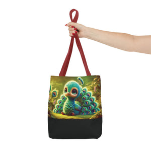 Baby Peacock/Black Trio Tote Bag - 3 Sizes