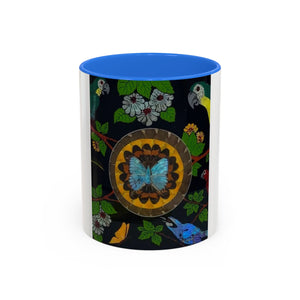 Colorful Mugs (11oz, 15oz), Butterflies & Parrots #1