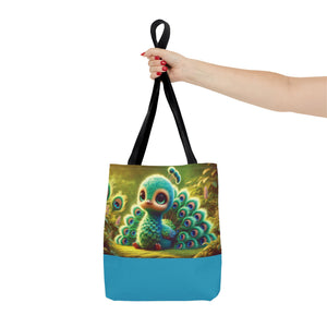 Baby Peacock Trio Tote Bag - 3 Sizes