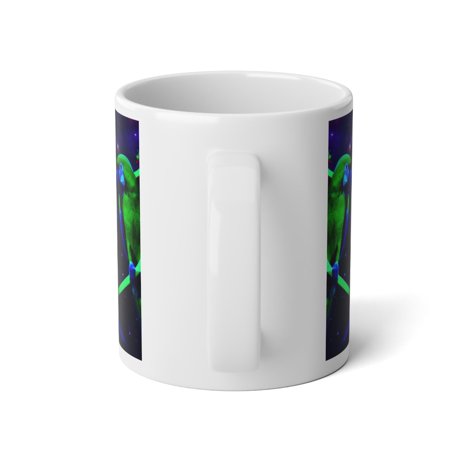 Jumbo Mug, 20oz, Galactic Parrots | Tropical Coffee Cup