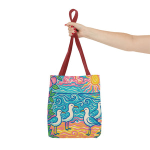 Tropical Beach Seagulls Tote Bag - 3 Sizes