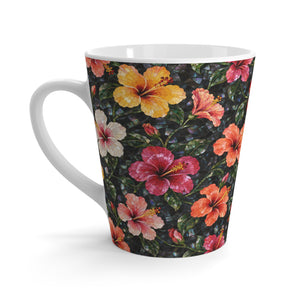 Tropical Latte Mug, 12 oz— Hibiscus Garden Coffee Cup