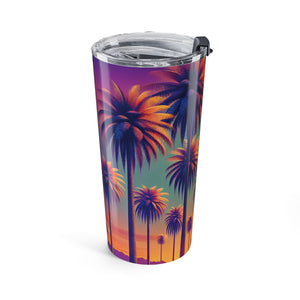 20oz Tumbler— Tropical Sunset Palms Insulated Travel Mug
