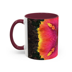 Colorful Mugs (11oz, 15oz), Hibiscus Kaleidoscope #1