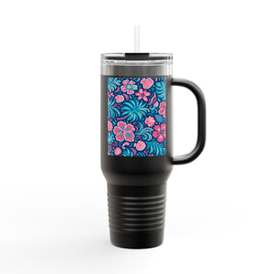 Insulated Travel Mug, 40oz / Beach Dreams, Turquoise