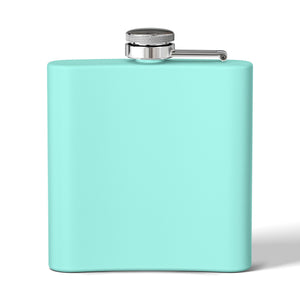 6oz Stainless Steel Flask — Sunset Statue of Liberty Coastal Art