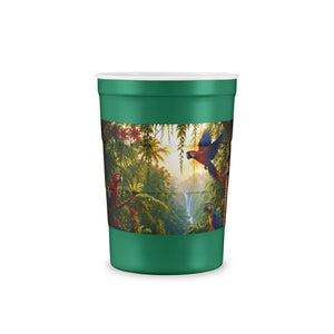 Tropical Rainforest Parrot Steel Cup, 16 oz. — Recyclable Insulated Tumbler