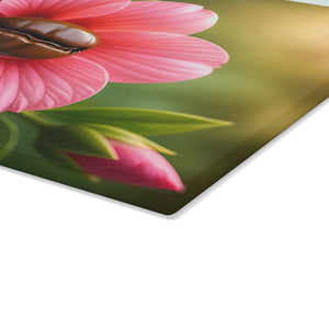 Glass Coffee Station Tray – Coffee Bean Flower, 2 Sizes