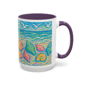 Copy of Accent Coffee Mug (11, 15oz), 8 Colors - Glow Seashells