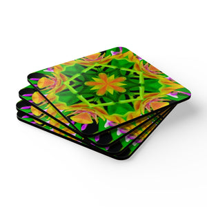 Coaster Set/4 -  Orchid Kaleidoscope