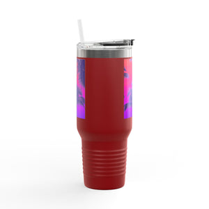 Insulated Travel Mug, 40oz / Palm Glow Pop - Perfect for Outdoor Adventures