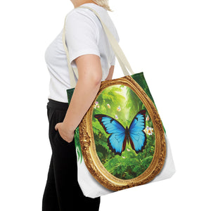 Framed Morpho Butterfly Tote Bag - 3 Sizes