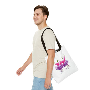 Tropical Real Two Fuchsias/White Tote Bag - 3 Sizes