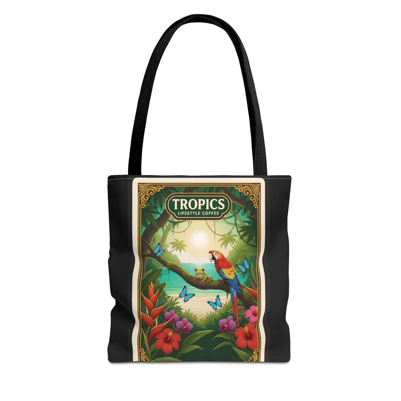 Tote Bag — Parrot Friends at Seashore, TLC Logo