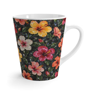 Tropical Latte Mug, 12 oz— Hibiscus Garden Coffee Cup