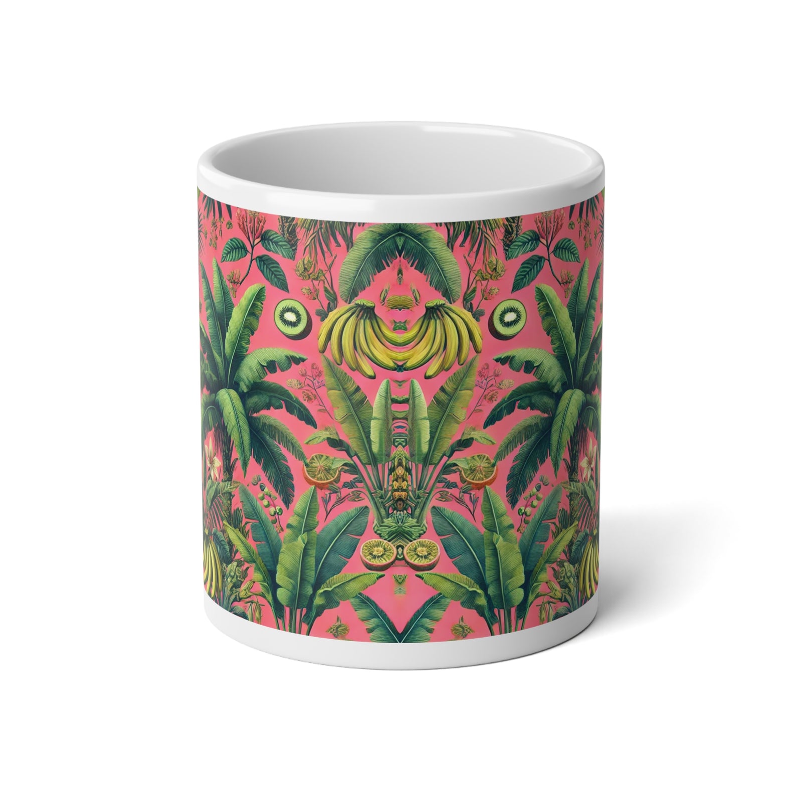 Jumbo Mug, 20oz, More Tropical Fruit Coral | Tropical Coffee Cup