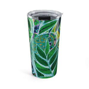 20oz Tumbler – Green Botanical Amazon Whimsy Travel Cup