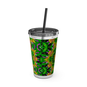 Tropical Tumbler with Straw | 16 oz: Kaleido Orchid